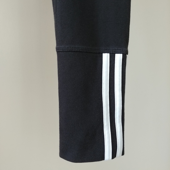 Adidas Essential Leggings 3 Stripes Black Size Medium Cotton - Picture 9 of 12